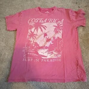 Hollister Pink Costa Rica Graphic Tee